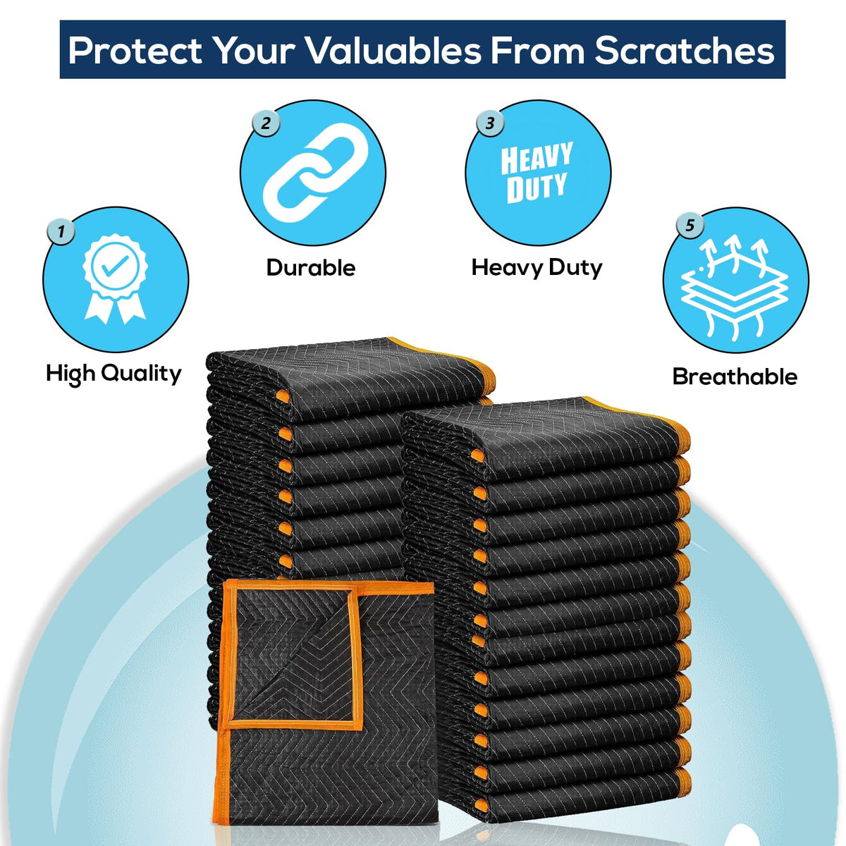 SIMPLI-MAGIC double-sided blanket closeup showing versatile protection for wrapping and sliding.