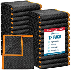 SIMPLI-MAGIC heavy-duty padded moving blanket folded for durable furniture protection.