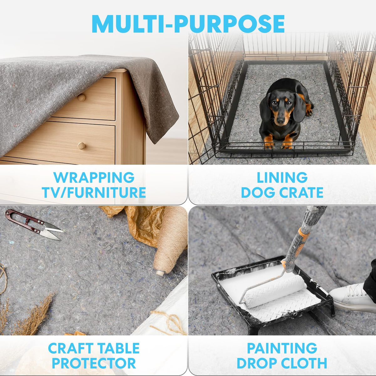SIMPLI-MAGIC oversized blanket wrapping large items for secure transport.
