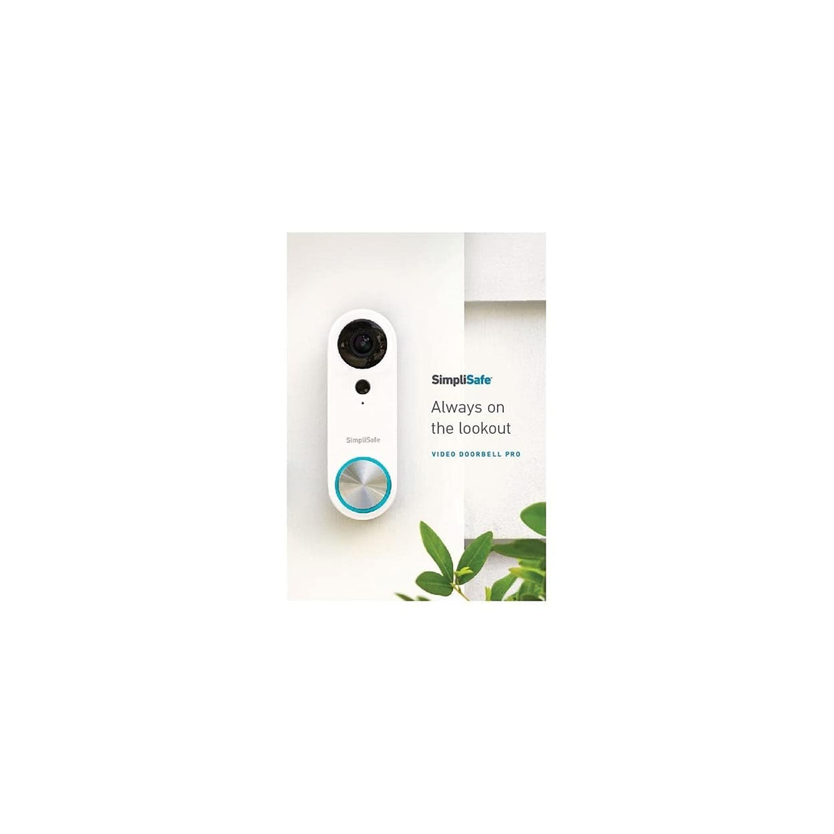 SimpliSafe wired doorbell 1080p night vision capturing doorway details after dark
