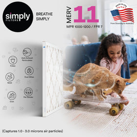 Simply 20x20x1 air filter six-pack ready for quick replacement