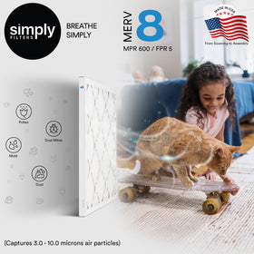 Simply 20x24x1 air filter fits most brands for versatile HVAC replacement