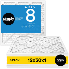 Simply air filter six-pack for HVAC systems, easy replacement.