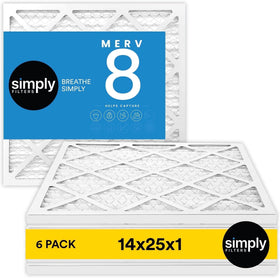 Simply air filter front view showing universal compatibility for quick replacements.