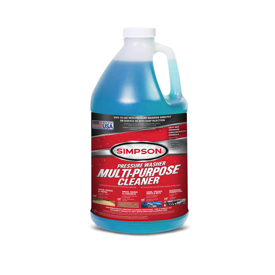 SIMPSON Cleaner bottle pour shows easy dilution for ready-to-use solution.