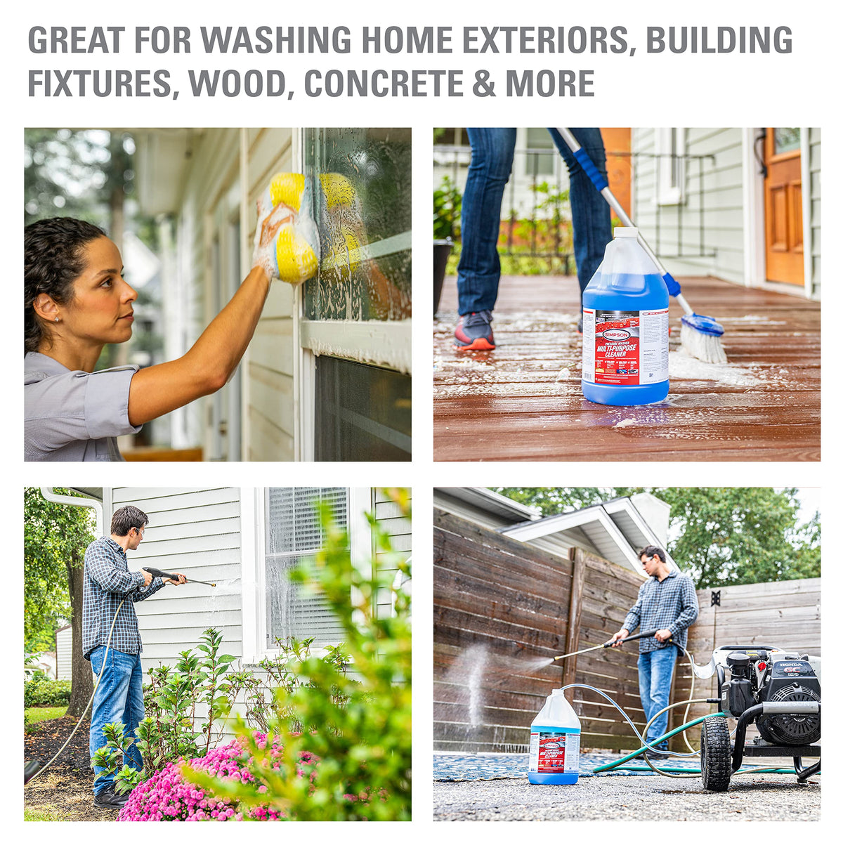 SIMPSON Cleaner surface wipe reveals bright, clean results after use.