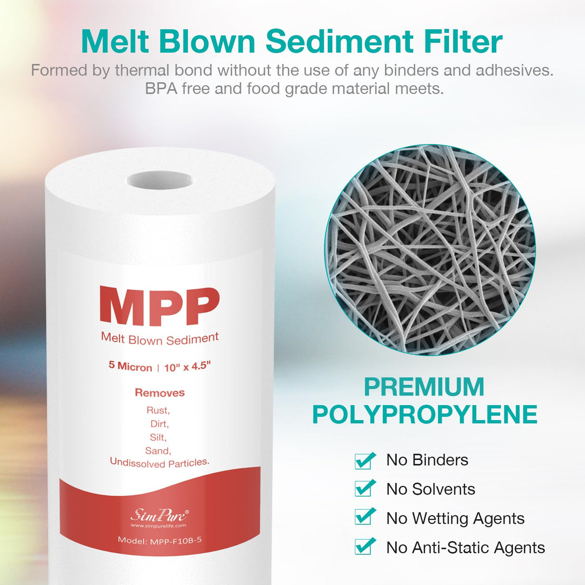 SimPure 4-pack sediment filters provide convenient replacements for multiple housings and steady filtration.