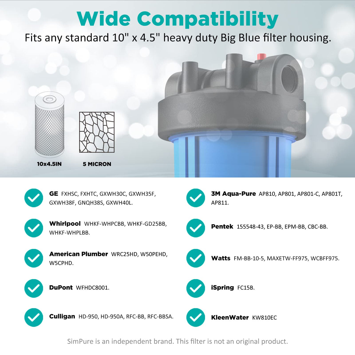 SimPure cartridge designed for up to 35,000 gallons.