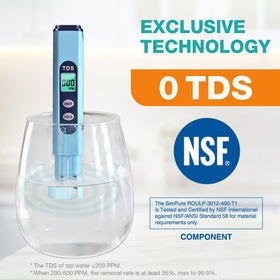 SimPure PP filter removes sediment and rust for clearer tap water.