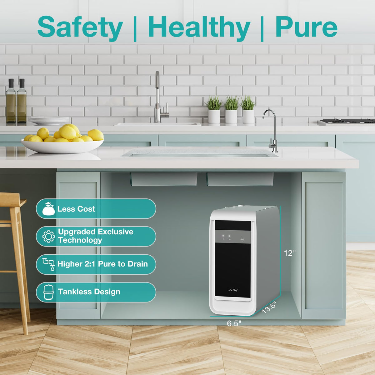 SimPure Q3-600 branding closeup reinforces trusted water solutions