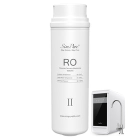 SimPure Q3-600 filter replacement side view showing compact cartridge design for under-sink use