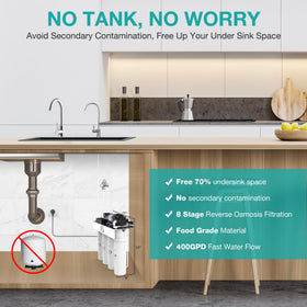 SimPure RO filter removes heavy metals and dissolved solids while preserving water molecules.