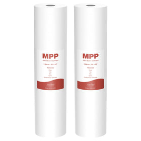 SimpPure sediment filter 5-micron 20x4.5 view highlights compact design for home use.