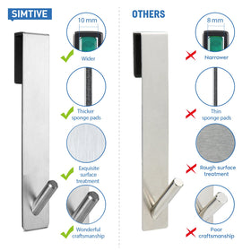 Simtive brushed 430 stainless steel hook is rust resistant in humidity