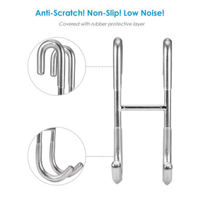 Simtive towel hooks on frameless glass prevent slips and scratches