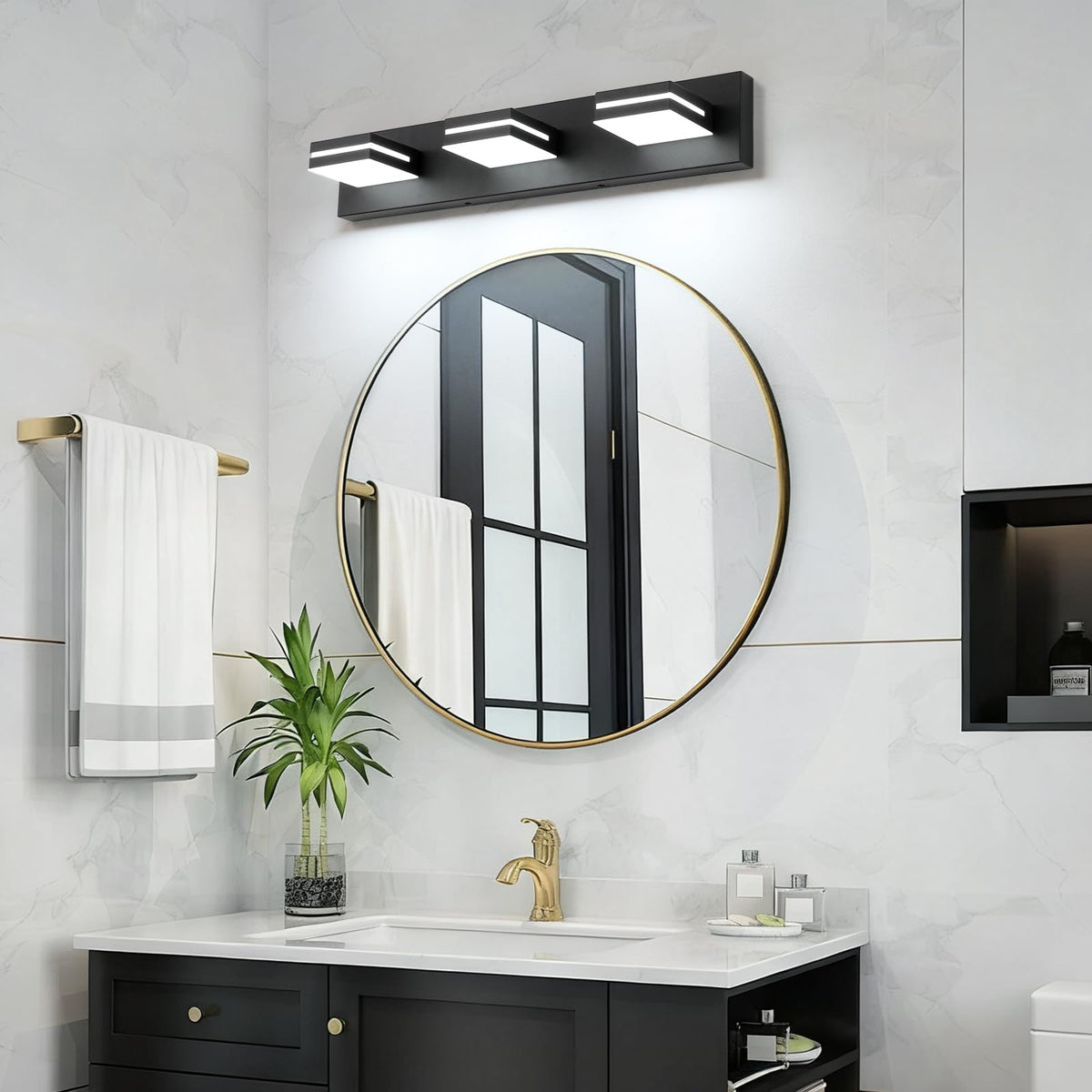 SineRise matte black finish adds sleek style to modern bathrooms.