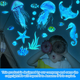 Sinekong Ocean Fish wall decal starfish accent for walls.
