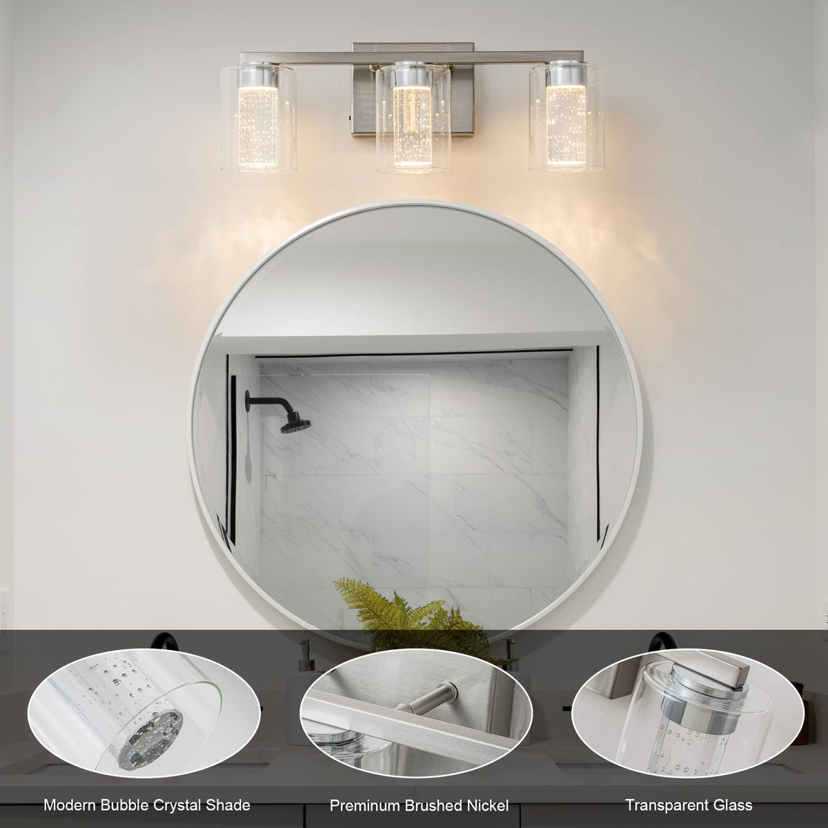 SineRise vanity light installed facing up or down for versatile ambiance
