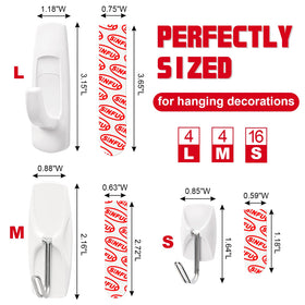 Sinfuo adhesive wall hooks heavy-duty demonstrate secure hanging.