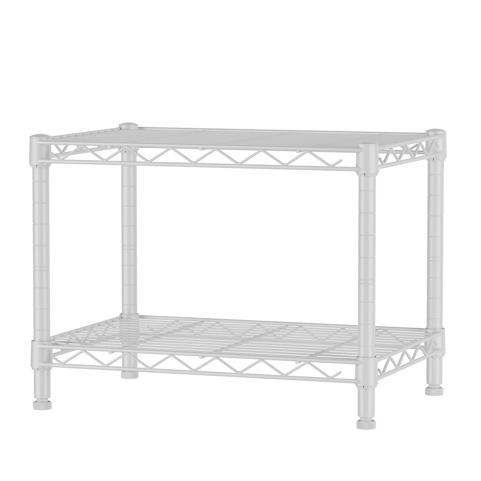 SINGAYE 2 small wire shelves assembly shows easy, tool-free setup for quick organization.