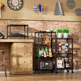 SINGAYE garage shelving unit supporting tools and cans