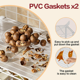 SINGAYE 2 small wire shelves laundry-storage use keeps detergents neatly organized.