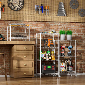 SINGAYE 2 small wire shelves rustproof coating protects against moisture in kitchens and bathrooms.