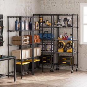 SINGAYE garage storage shelf helps tidy tools and supplies.