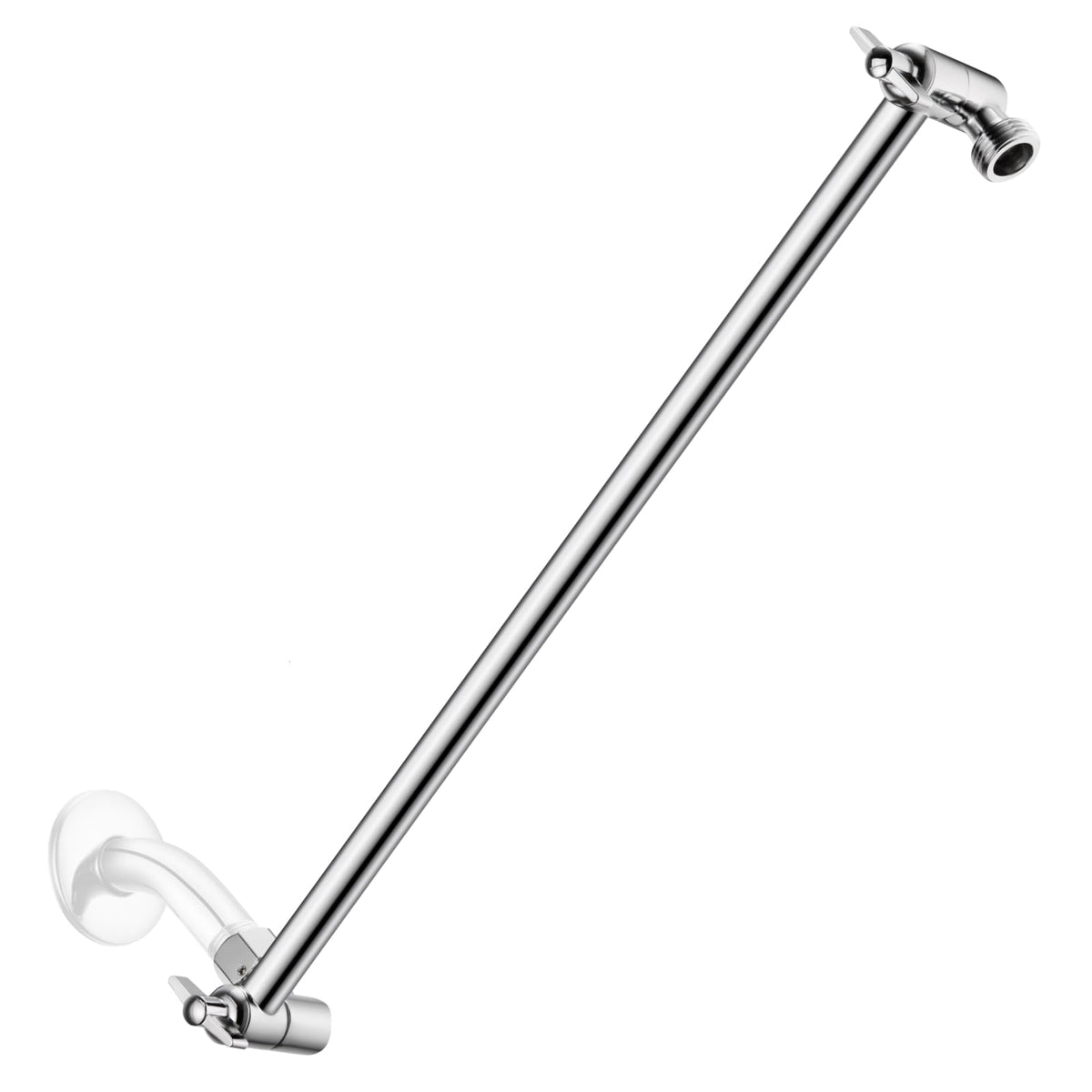 Singing Rain 15inch extension arm offers extended reach for flexible showers.