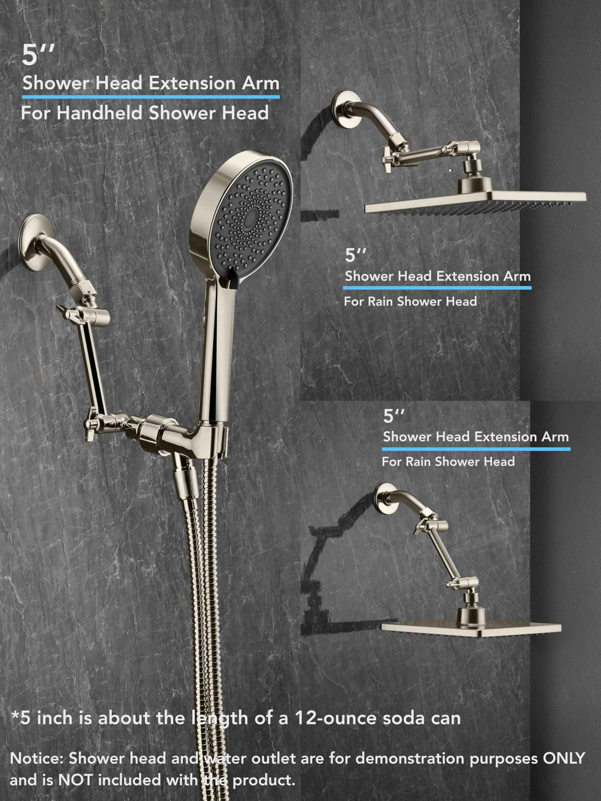 Close-up of Singing Rain 304 stainless steel brushed nickel surface resisting fingerprints.