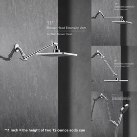 Singing Rain 304 stainless steel chrome finish resists corrosion for long-lasting shine