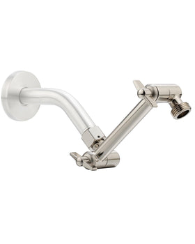 Singing Rain 5-inch extension arm with locking screw in brushed nickel finish.