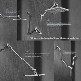 Singing Rain two locking joints allow precise angle and height adjustments.