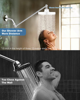 Singing Rain G1/2 connector fits most showers securely.