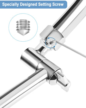 Singing Rain hex key included makes securing position easy.