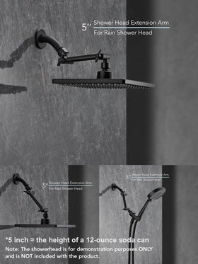 Singing Rain locking arm with hex key secures position during adjustments.