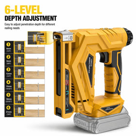 SINGTIP 2-in-1 narrow crown stapler demonstrates versatile furniture assembly.