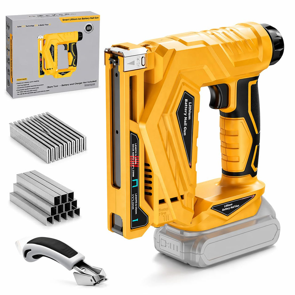 SINGTIP 6-level cordless brad nailer ready for precise joinery.
