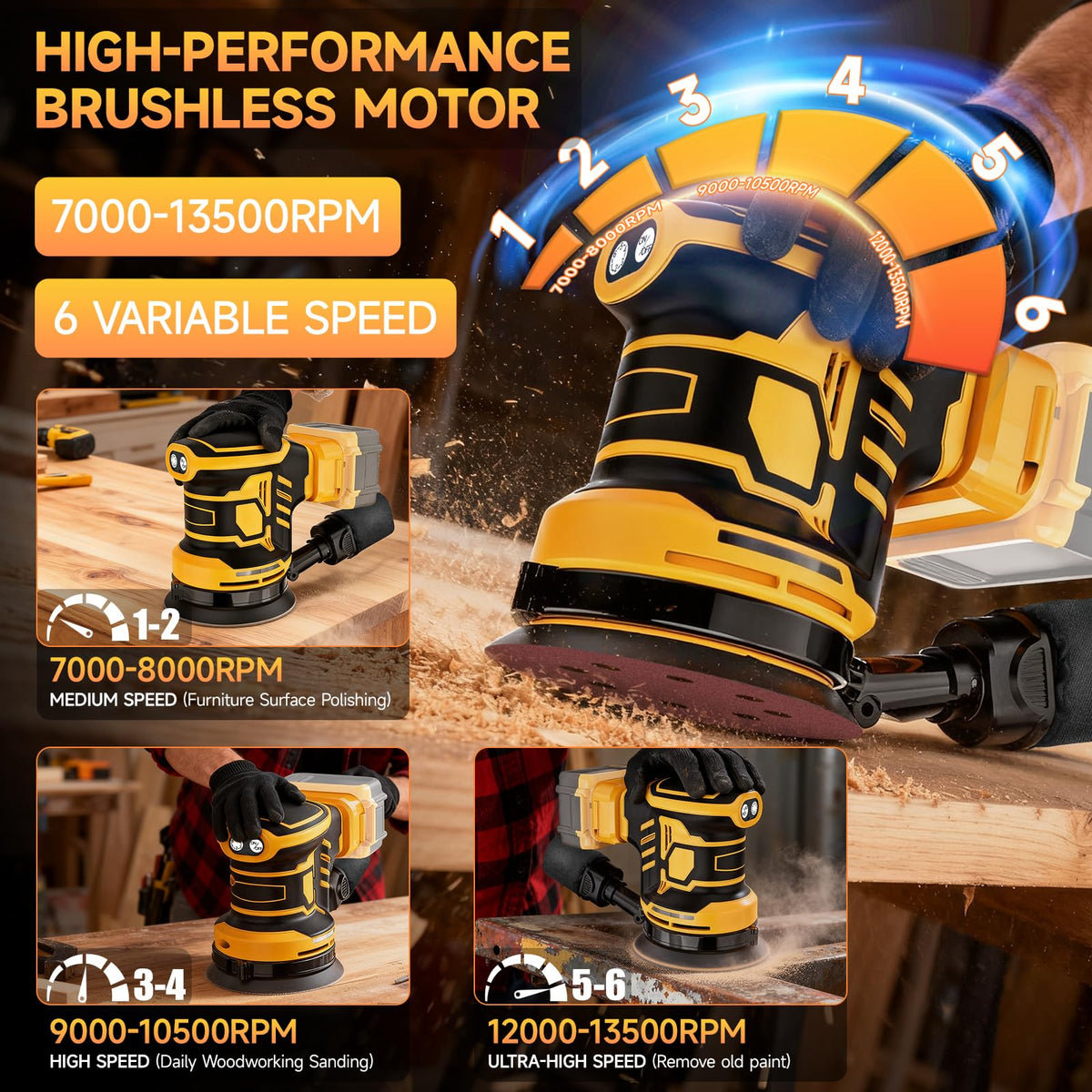 SINGTIP brushless motor delivers cooler operation and longer life.