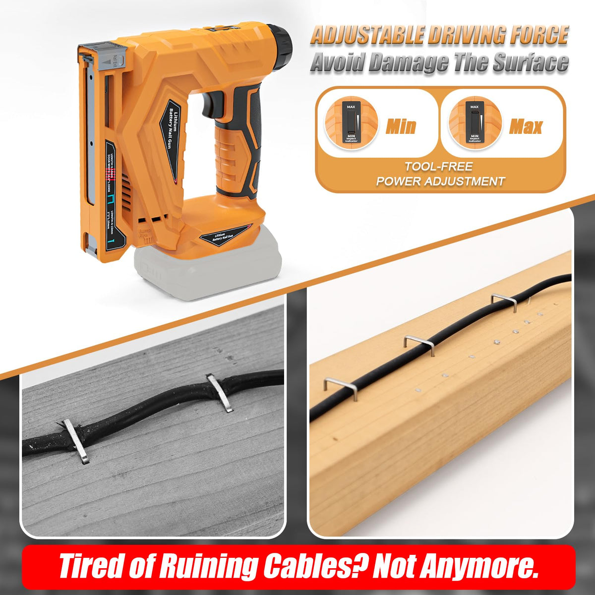 SINGTIP DeWALT 20V MAX battery-compatible design enables cordless use.