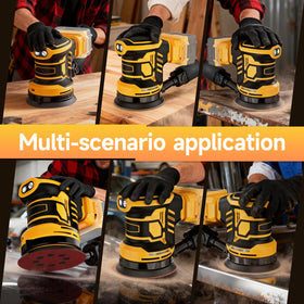 SINGTIP light yellow sander improves visibility during long sessions.