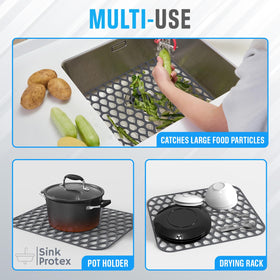 Sink Protex 13.4 x 11.4 inch size covers large sinks for full protection.
