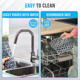 Sink Protex gray mat blends with kitchen decor while protecting sinks.