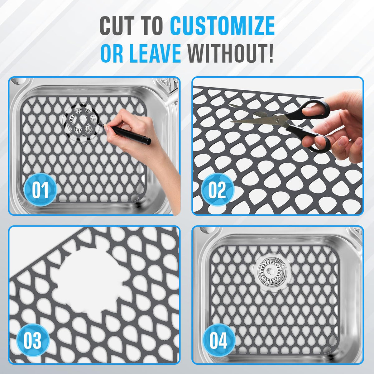 Sink Protex mats are dishwasher-safe for easy cleanup after meals.