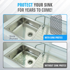 Sink Protex non-slip elevated design keeps mats in place while draining.