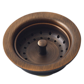 Sinkology TB35-01 Antique Copper basket strainer for durable kitchen drainage