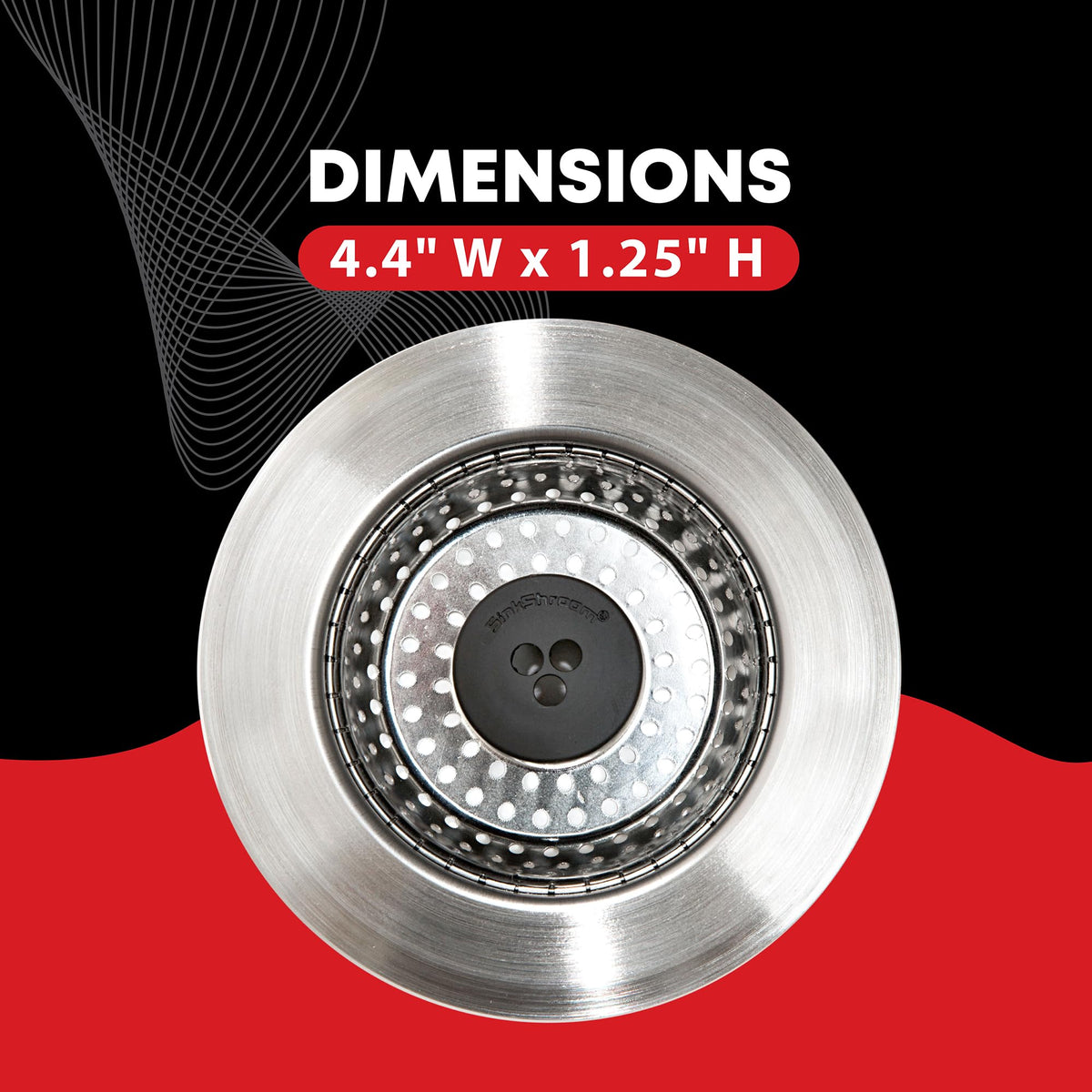 SinkShroom ergonomic center-cylinder closeup highlights easy removal