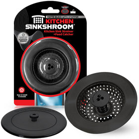 SinkShroom kitchen drain strainer with hollow center for easy removal and reduced clogs.