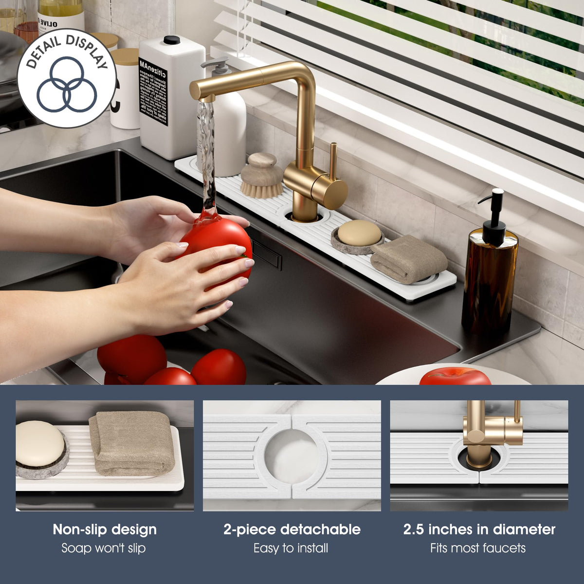 SINKXKOO durable diatomite tray designed for safe daily use