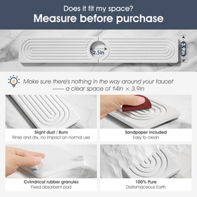 SINKXKOO spill absorb tray beside the sink to catch drips and spills.